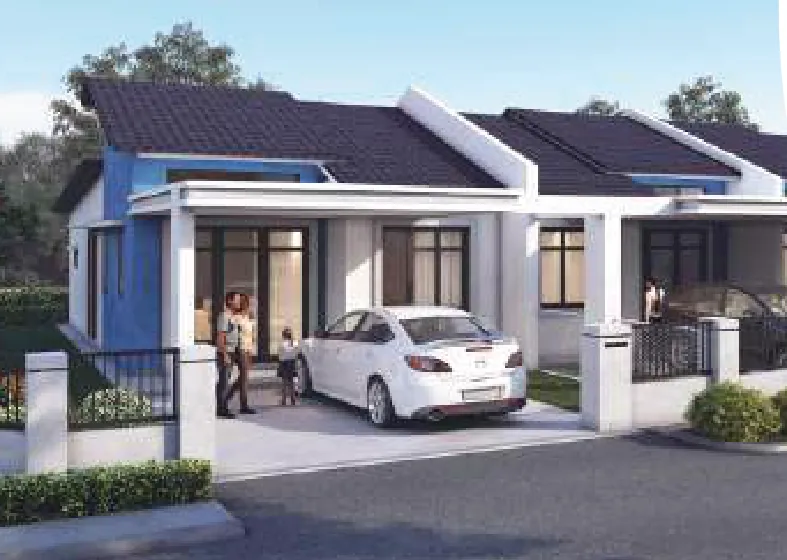 Lukisan artis rumah teres setingkat Lumina Bedong